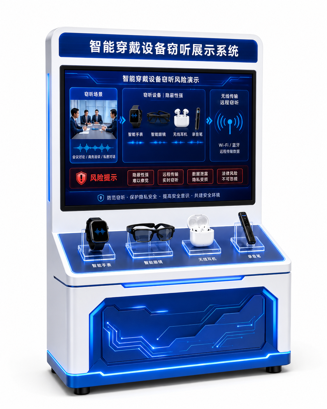 智能穿戴设备窃听展示系统